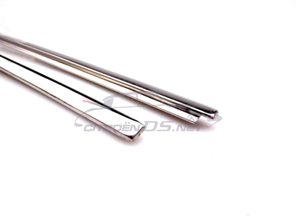 Stainless trim strip, door top, set 2