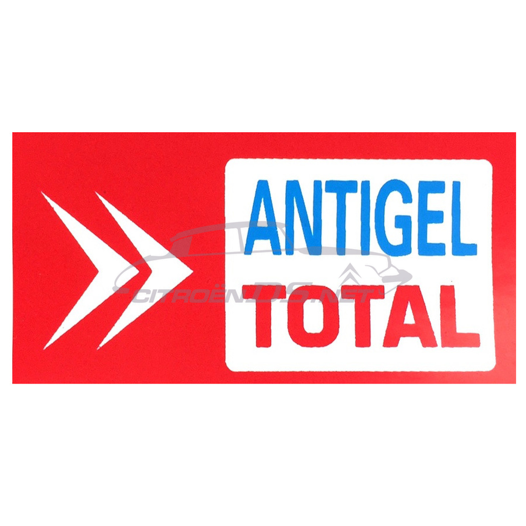 'TOTAL Antigel' Aufkleber auf Kühler