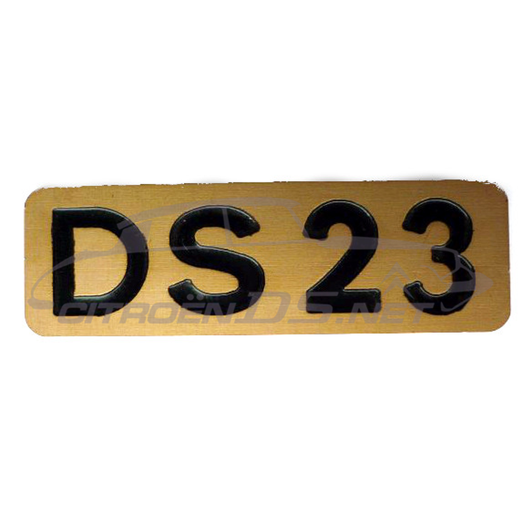 Type plate &quot;DS 23&quot; Safari