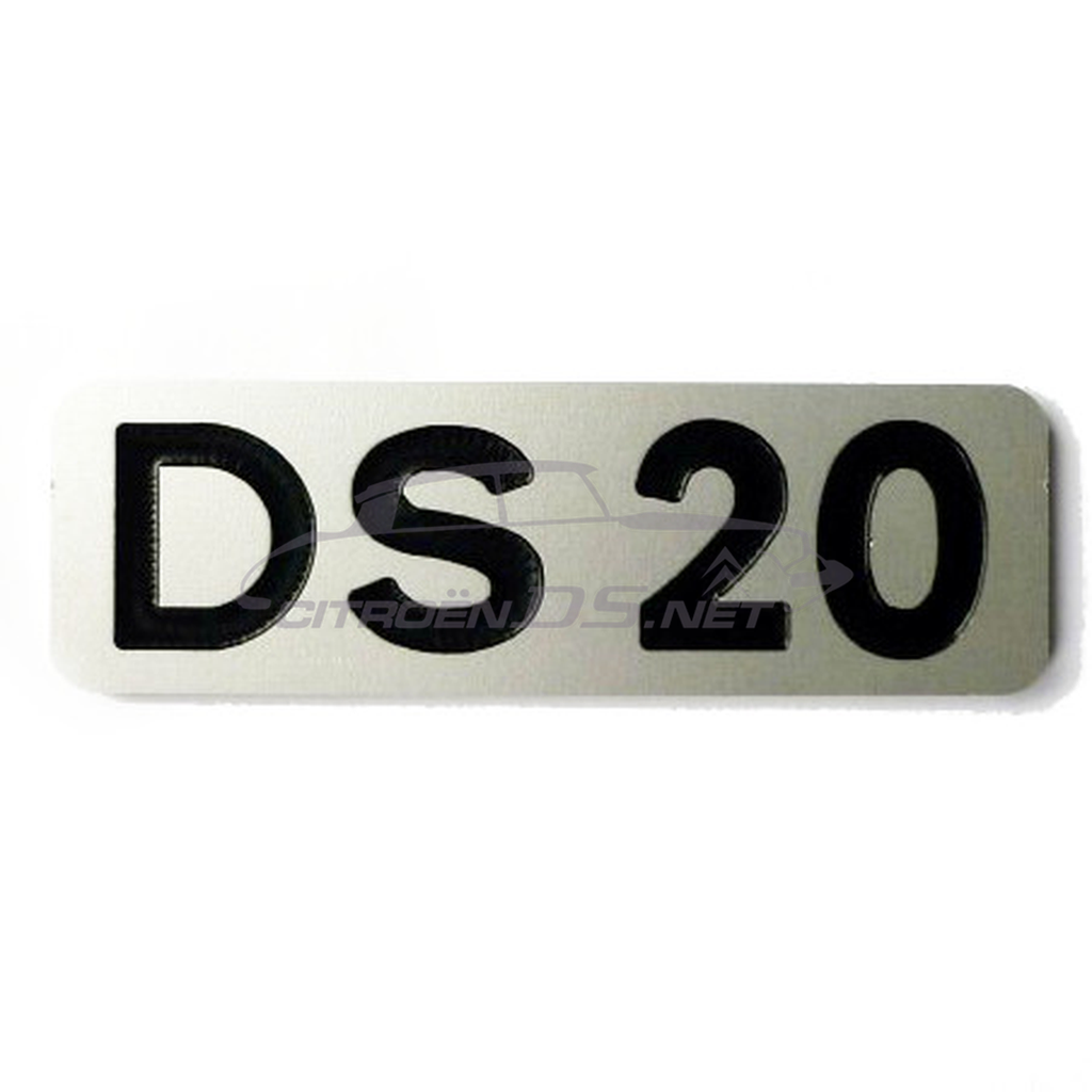 Type plate/ sign &quot;DS 20&quot; Safari