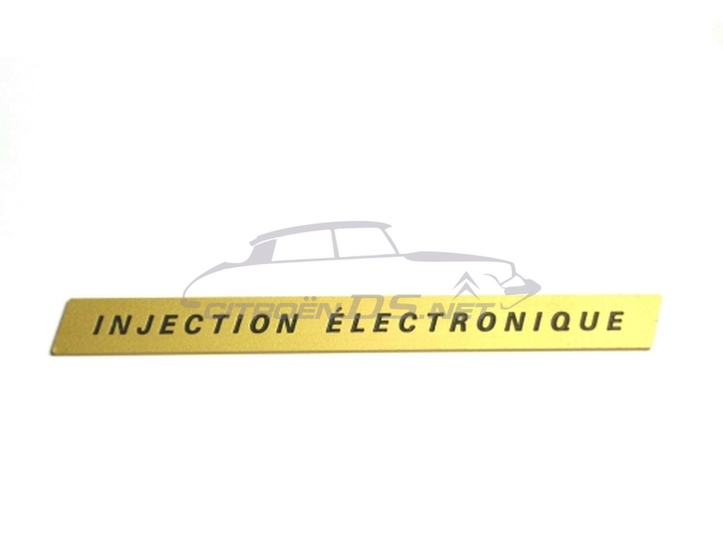 Type plate/ sign 'injection électronique'