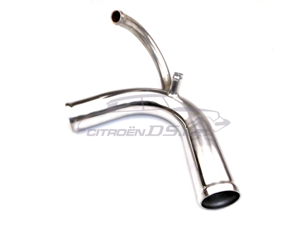 Water pipe, stainless from rad, two outlets, (for header tank models)
