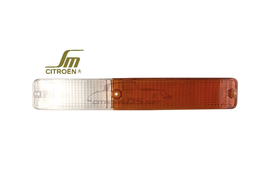 Vetro anteriore dell'indicatore di direzione colore arancione/bianco, SM