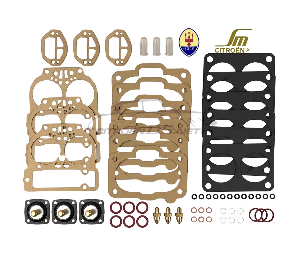 Carburetor repair kit for SM / Maserati 3,0 Litre, set of 3