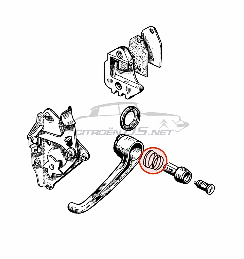 Feder f. Druckknopf Schließzylinder 1955-9/1971