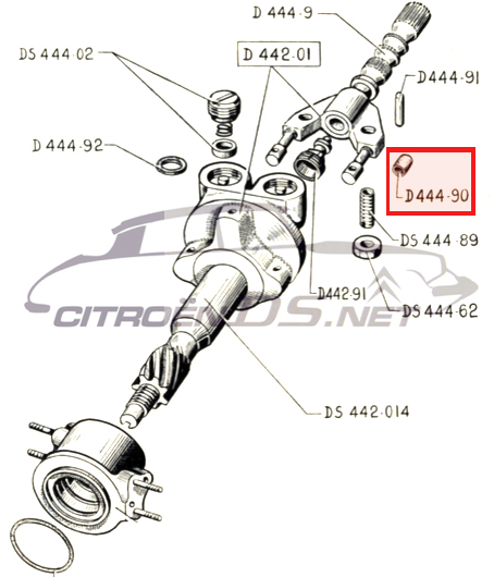 Rubber ring for steering swivel joint, LHS