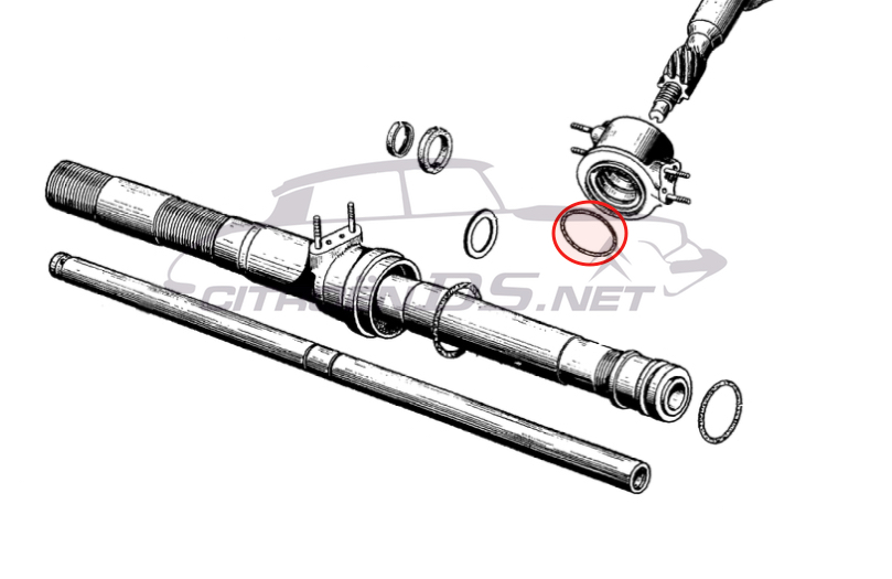 Rubber ring in steering rack <-07/1966