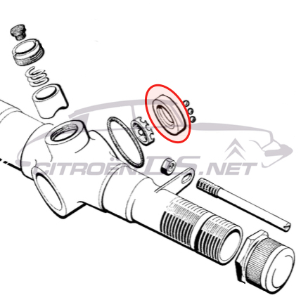 Ring for bearing of steering pinion