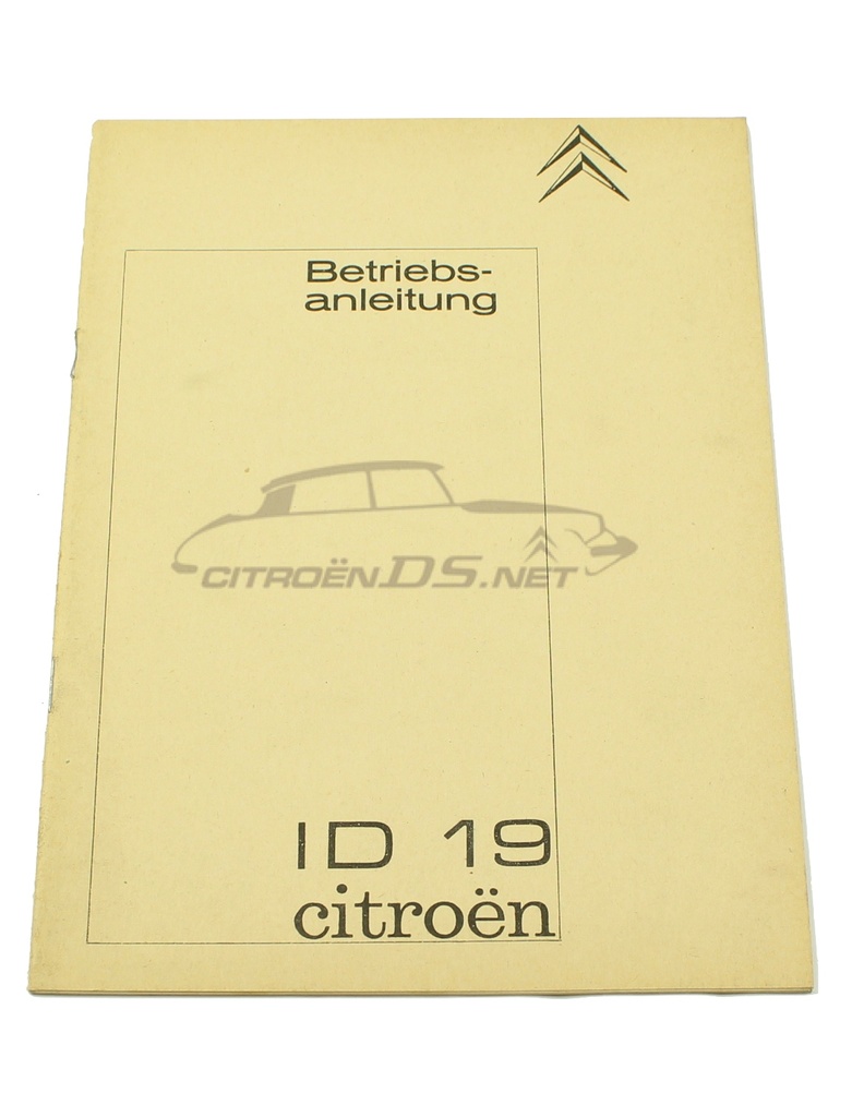 Betriebsanleitung ID19, ORIGINAL, die deutsche Ausgabe
