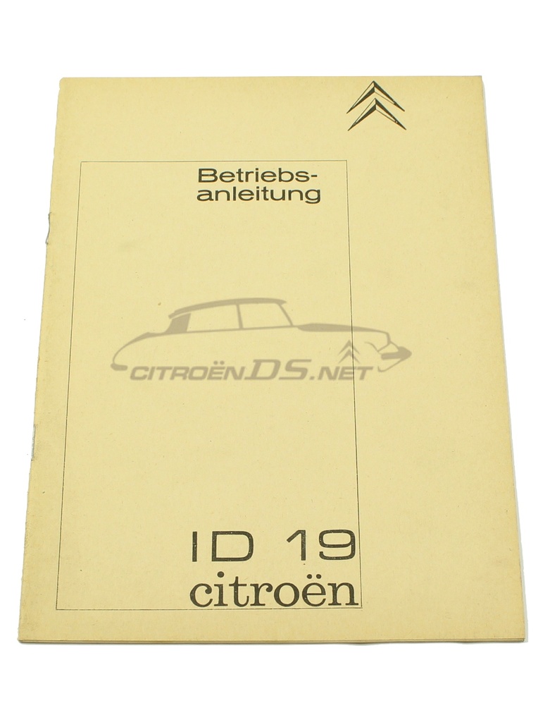 Betriebsanleitung ID19, ORIGINAL, die deutsche Ausgabe