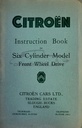 Betriebsanleitung für Citroën Sechszylinder-Vorderradantrieb, original und neu, 01/49, die englische Ausgabe