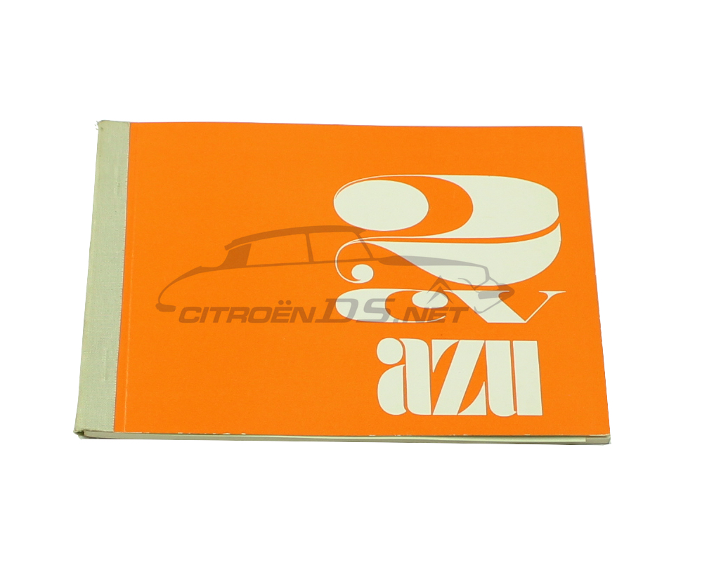 Manuale d'uso  Citroen 2CV AZU, 09/69, ORIGINALE e Nuovo, Edizione tedesca