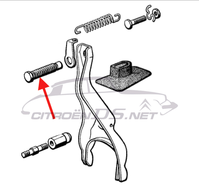 Clutch adjusting screw, mech. gearbox, 09/1965-07/1972, all mod. from 07/1972, used