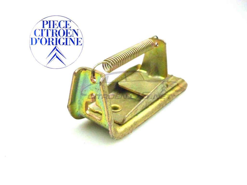 Bonnet lock latch 1968-'75 rectangular hole for cable, N.O.S.