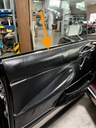 Trim + fixation rail for upper door panels, set