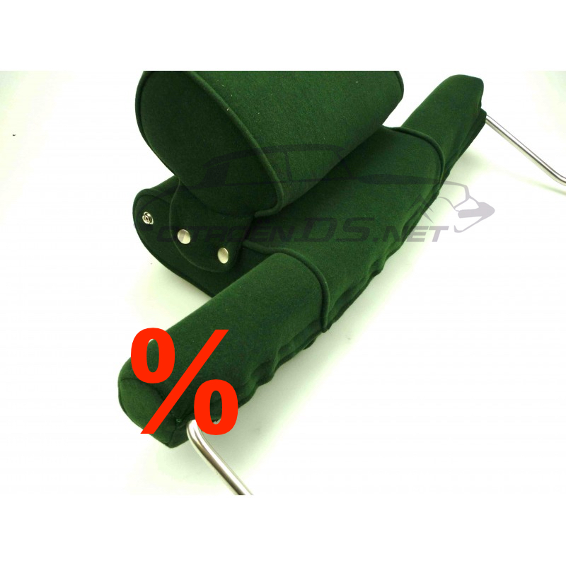 SPECIAL OFFER! Headrest large model velvet "Jura green", pair