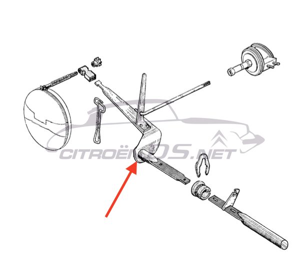 Adjusting rod, self levelling headlights, pair