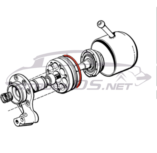 Joint boitier pistons de pompe haute pression, LHM/LHS, Citroën neuve d'origine