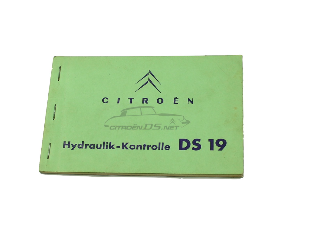 Hydraulic control Citroen DS19, 01/1959, Handbook, ORIGINAL 