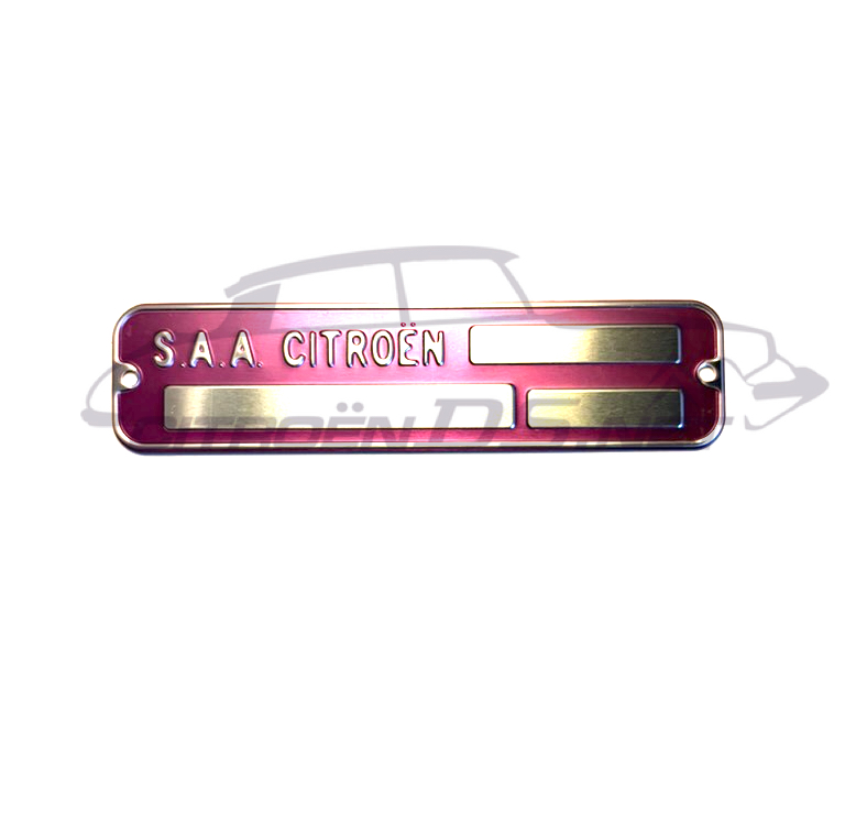 Plaquette moteur rose