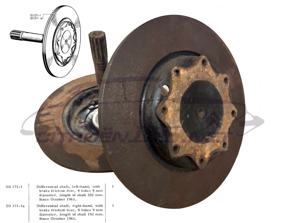 Brake discs 10/1961-1965, pair, n.o.s.
