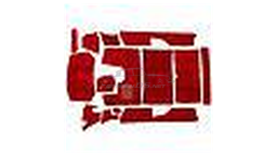 [717263/LHD/VERG/SCHALTWAGEN/BREMSPEDAL] Moquette Pallas rouge 14 pcs. prête à poser (Carburateur, Boite mécanique, Conduite à gauche, Pédale de frein)