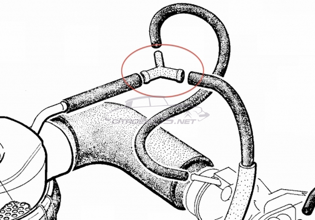 Raccord plastique 3-voies tuyau dépression d’air Inj.