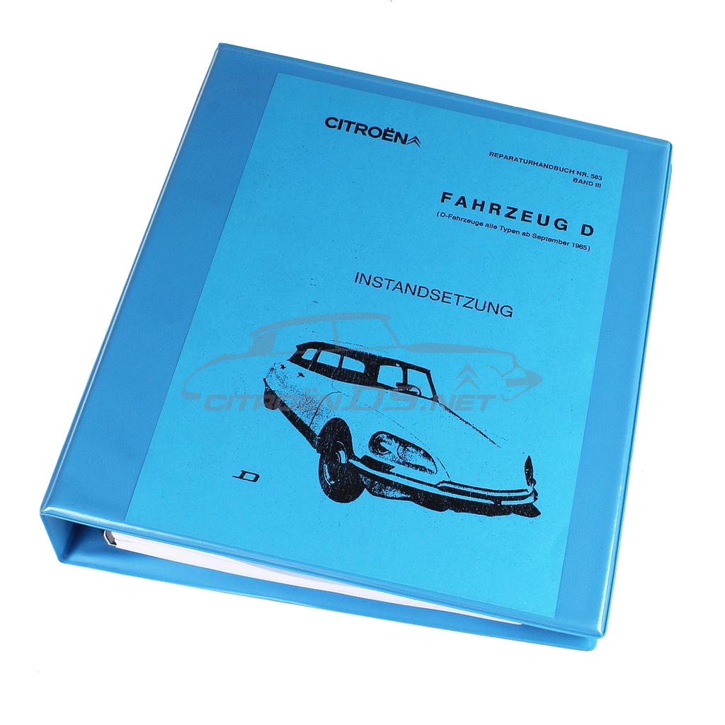 Manuel de réparation d'origine Citroën modèle D, 300 pages