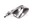 Stainless steel left side mirror, large model 