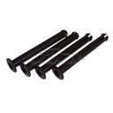 Tubo in plastica nero per apoggiatesta tipo piccolo 130mm, 4 pz