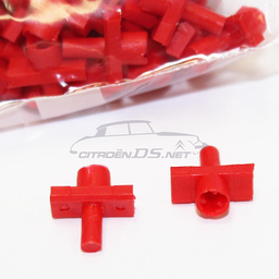 [514383] Pallas, red fixing clips for thin side trims, 100 pcs.