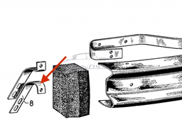 [513307] Rear rubber bumper BREAK, bottom, N.O.S.