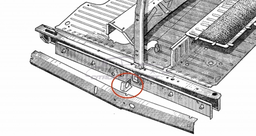 [512138] Repair plate under B-pillar in longitudinal member left or right, pair