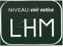 Sticker large on storage container LHM "Level: see manual"