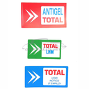 Stickers set, "TOTAL", 3 pieces, (LHM, Antigel, huile moteur)