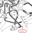 Vacuum hose additional air slide to 3-way connection throttle valve EFI 7/1972-'75