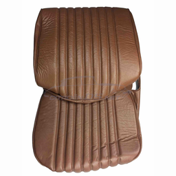 [717721] Brown leather &quot;Tabac&quot; / &quot;Havanne&quot; seat covers for 1 car 