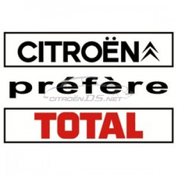 [815620] Adesivo rettangolare &quot;Citroën préfère TOTAL&quot;