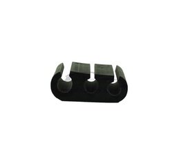 [308417] Gummiblock für 3 Leitungen 6,35/6,35/6,35mm