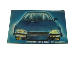 [918284] Manuel d'utilisation Citroen CX 2Liter-CX Injection, ORIGINAL , l'édition allemande
