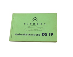 [918287] Hydraulic control Citroen DS19, 01/1959, Handbook, ORIGINAL 
