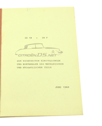 [918290] Manuel d'utilisation ID19-ID F, 06/1962, ORIGINAL, l'édition allemande