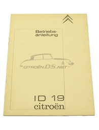 [918291] Operating instructions ID19, ORIGINAL, the German edition