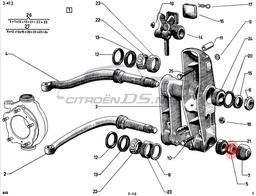 [410003] Nut for lower front suspension arm, new old stock