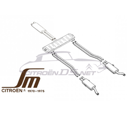 [S207030] Exhaust system for Citroën SM, steel