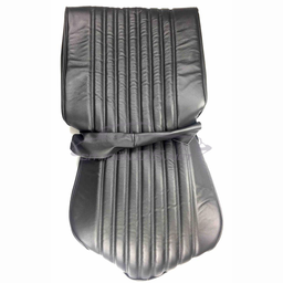 [717716] Fabric seat cover for frontseat, black leather.