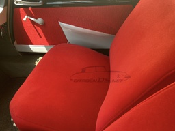 [717554] Fabric seat covers, &quot;rouge corsaire&quot;, 1964-1968, set front and rear